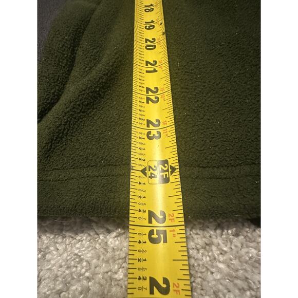 North Face Men’s Large Green Black Full Zip Fleece Jacket - Picture 4 of 7